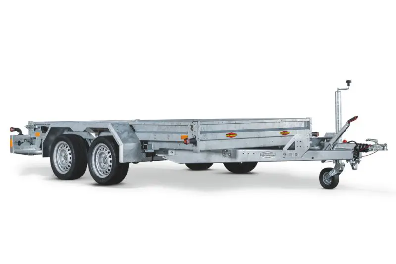Twin axle trailer with drop deck