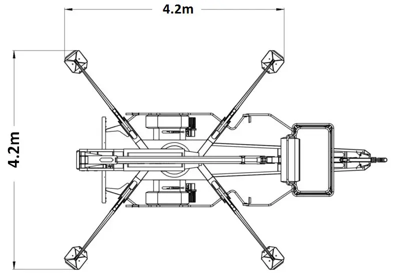 Korviga teleskooptõstuk, järelveetav (220V), 13,5m