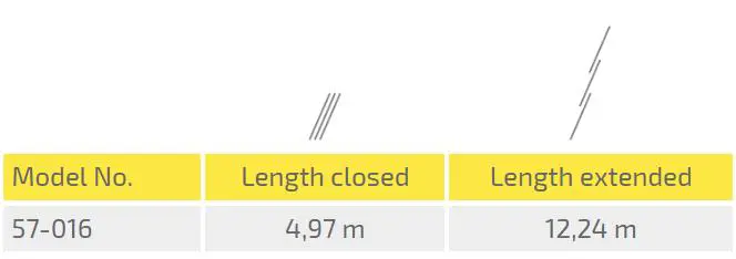 Alumiiniumist trossiga pikendus redel 3-osaline koos täiendavate ohutusseadmetega, max. h-12,24m