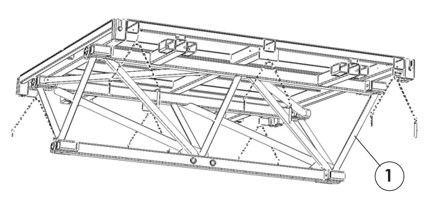 Platform element for climbing work platform