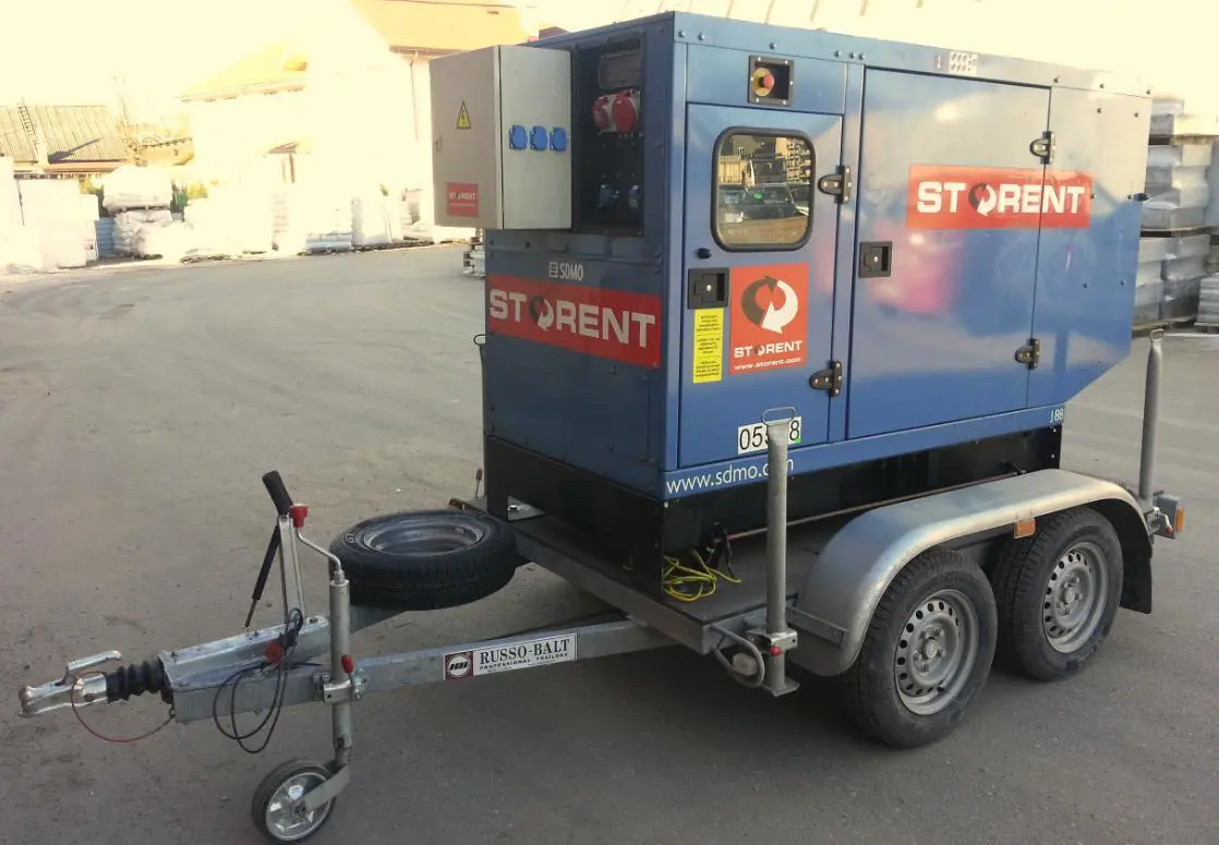 Generaator 64kW, diisel, poolhaagis 