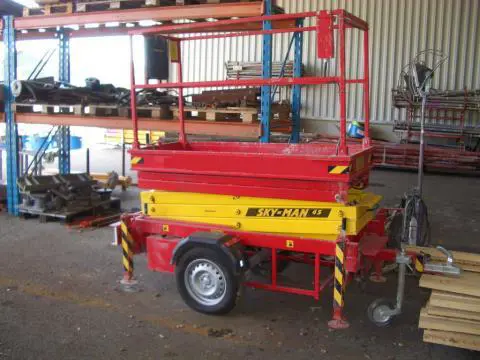Scissor trailer (230V), 6,5m