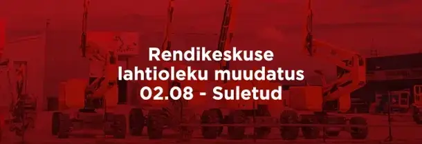 Rendikeskuse lahtioleku muudatus 02.08 - Suletud