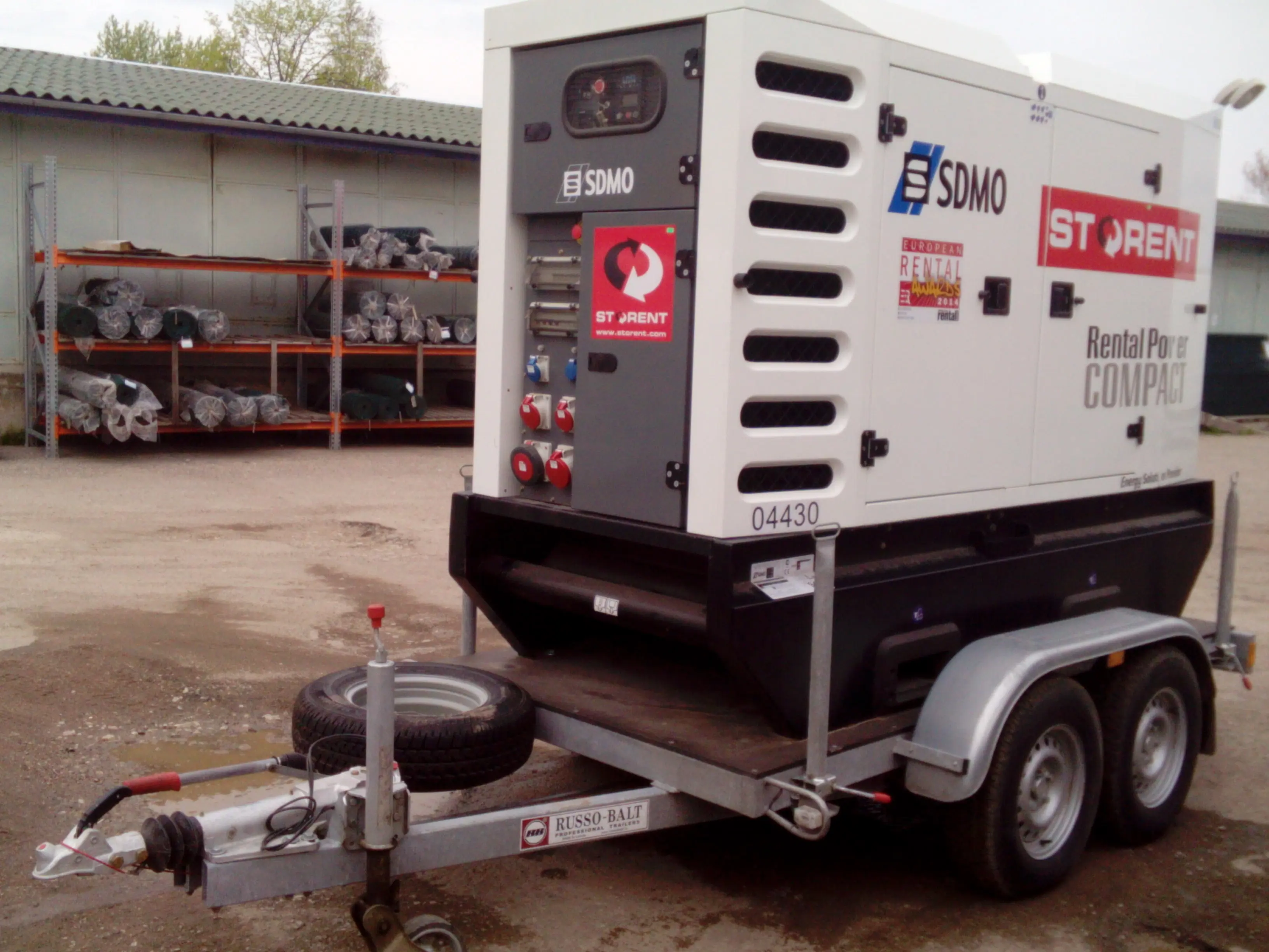 Generator, diesel - semitrailer, 80kW