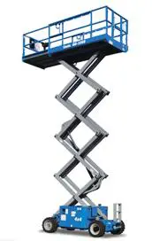 Compact rough-terrain scissor lift (diesel, 4 WD), 10m