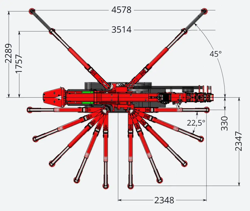 Spider minicrane, 22m, <4t