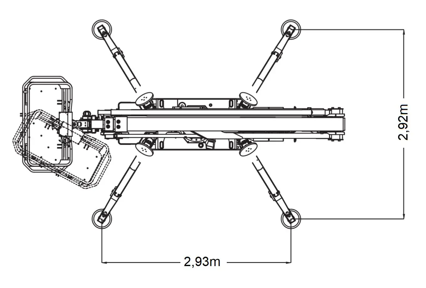 Spider work platforms, 20m