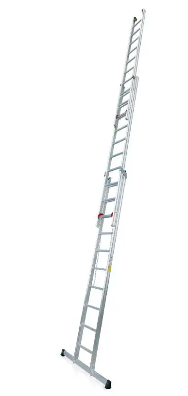 Aluminum combined ladder 3 parts, usable in form A, max. h-10,34m
