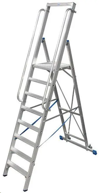 Aluminium 8 step ladders, H=2,90m