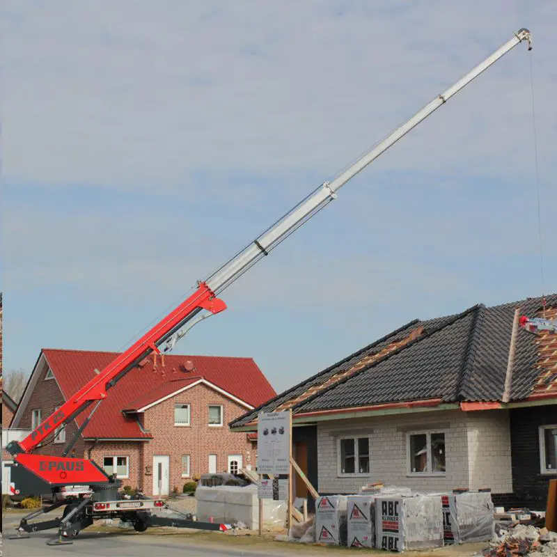 Trailer mounted cranes