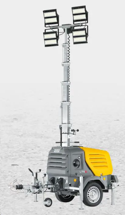 Light tower with a generator, 9m