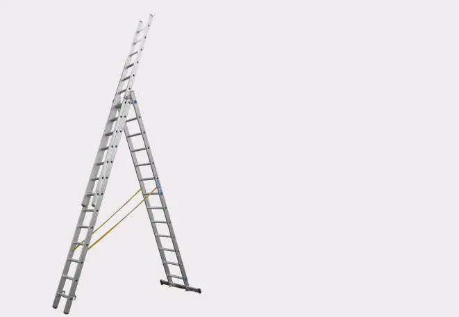 Aluminium ladders, 3 parts, h-7,70m
