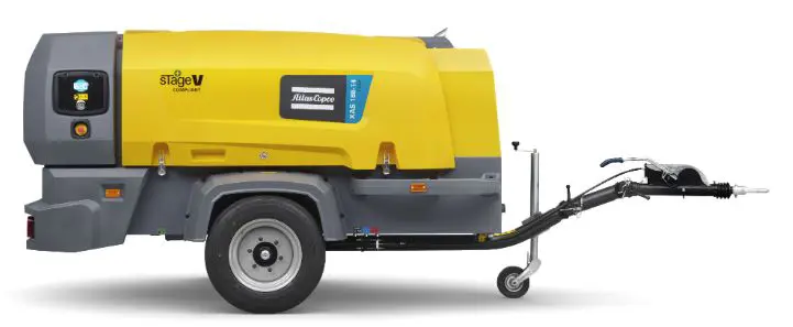 Priekabinis dyzelinis kompresorius, <11 m³/min, <10 bar