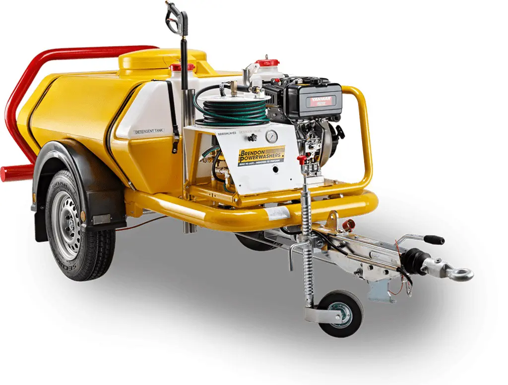 Aukšto slėgio plovyklė, priekabinė, benzininė