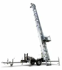 Trailer mounted construction lifts
