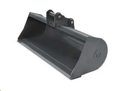 Grading buckets for miniexcavators