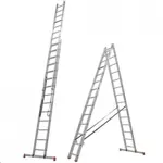 Aluminum ladder, 2 parts (2x14 steps), 7,19m, 150kg