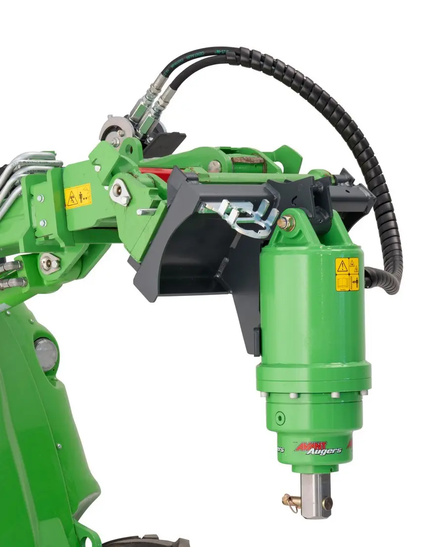 Hydraulic augers for wheel loaders