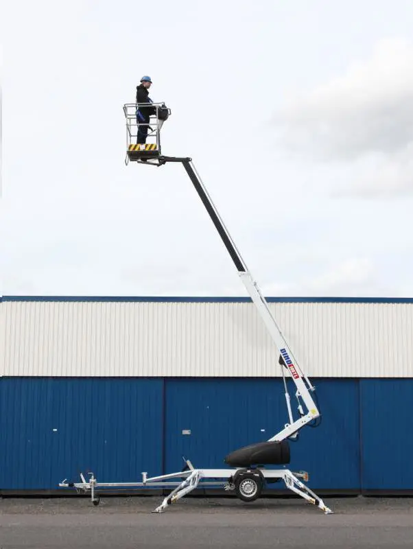 Trailer mounted boom lifts, 10,5m