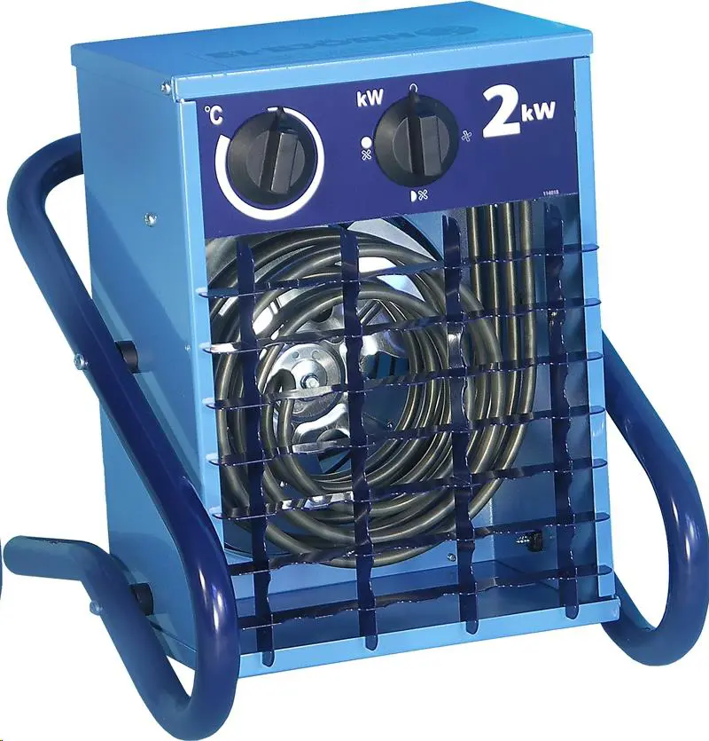 Electric fan heater, 2kW, 230V