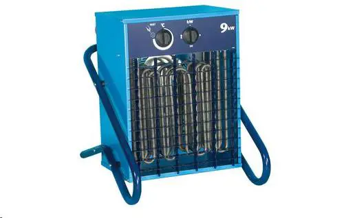 Electric fan heater, 9kW, 400V, 16A