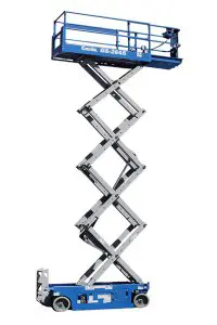 Electric scissor lift (battery, 2 WD), 10m