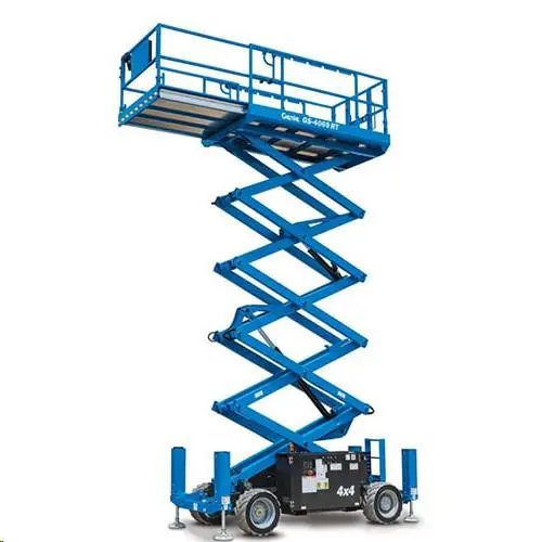 Rough-terrain scissor lift (diesel, 4 WD), 14m