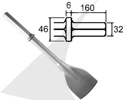 HEX 32 spade chisel