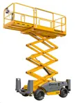 Compact rough-terrain scissor lift (diesel, 4 WD), 10m