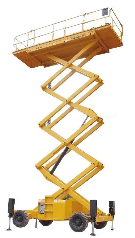 Rough-terrain scissor lift (diesel, 4 WD), 15m