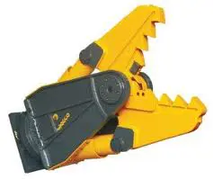 Guillotine for wheel and crawler excavators