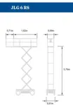 Electric scissor lift (battery, 2 WD), 6m