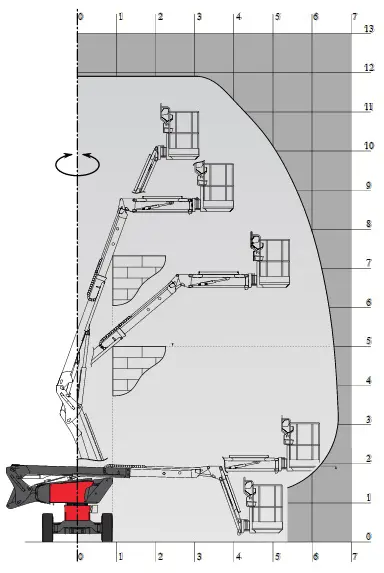 Rough-terrain articulating boom (diesel, 4 WD), 12m