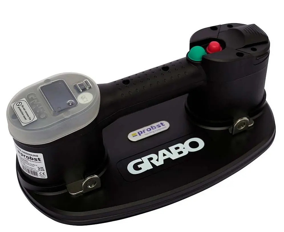 Hand-held glass lifting cups, battery