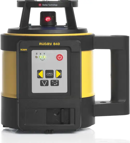 Laser leveller with remote control, stand and lat
