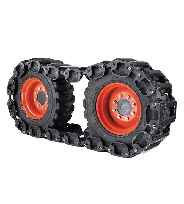 Additional tracks for wheeled skidsteers
