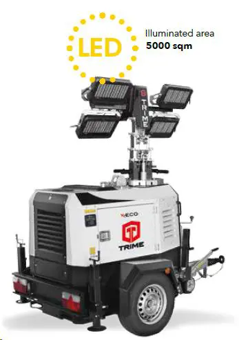 Gaismas masts ar ģeneratoru, 9 m