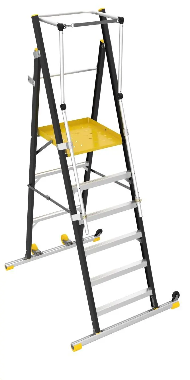 Ladders -working platform, with fall protection, h-2,0m,  (total h -3,01m)