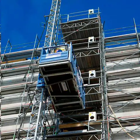Twin mast personel/material lift, <1500kg